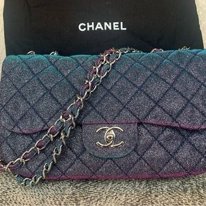 CHANEL IRIDESCENT Glitter Classic Bag